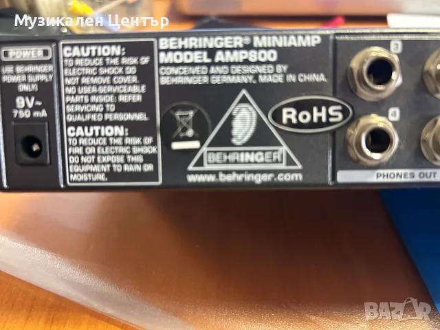 Behringer MINIAMP AMP800 , снимка 3 - Ресийвъри, усилватели, смесителни пултове - 55847575