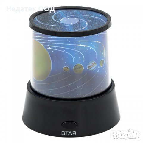 Въртящ се Led проектор за детска стая Планети, 11х12 см, снимка 1 - Детски нощни лампи - 35670187