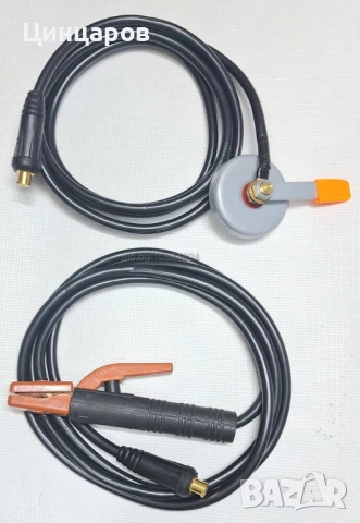 Електрожен кабели 25mm² ръкохватка и магнит маса-дължина 7м. всеки, байонет 13мм 