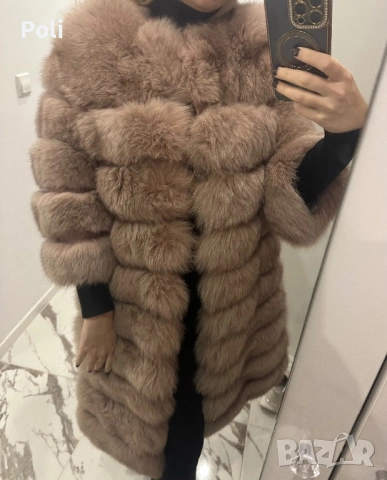 Палто дълго кожа, снимка 2 - Палта, манта - 53238313