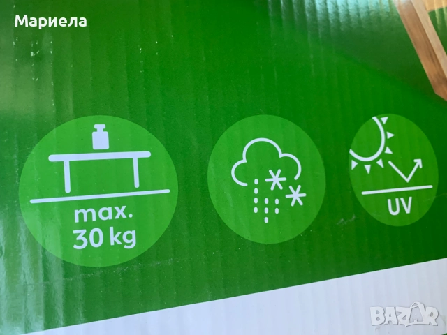 Сгъваема маса от акациева дървесина 70х70см., снимка 4 - Градински мебели, декорация  - 52248102