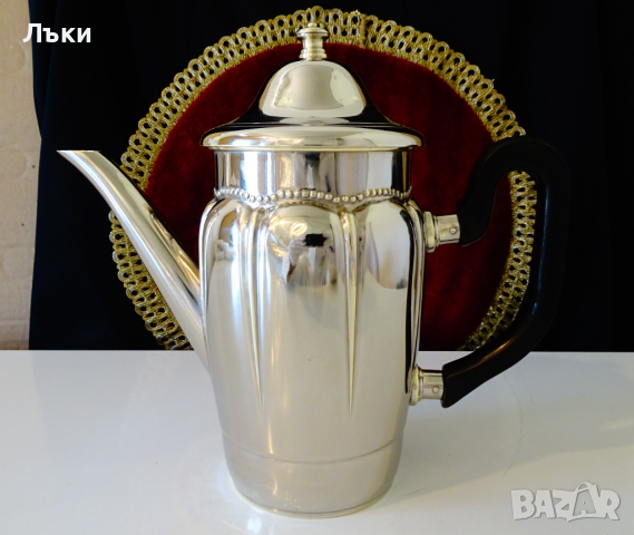 Посребрена кана,чайник,релеф. , снимка 2 - Антикварни и старинни предмети - 36400990