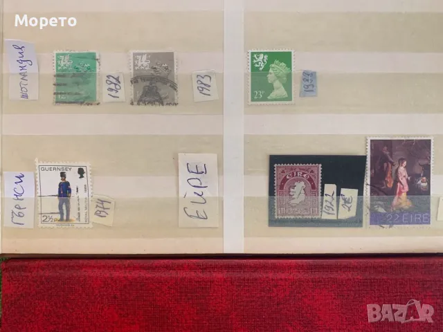 Лот стари марки Великобритания и Ейре-1922 до 1988 г, снимка 3 - Филателия - 48529936