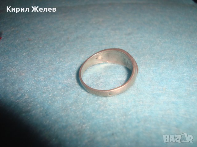 СТАР СРЕБЪРЕН ПРЪСТЕН МАЙСТОРСКА РЪЧНА ИЗРАБОТКА ВИСОКА ПРОБА СРЕБРО АР НУВО СТИЛ 25114, снимка 3 - Пръстени - 34646839