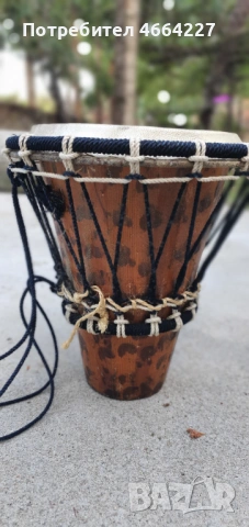 Автентично дървено джембе, снимка 2 - Други ценни предмети - 53058447