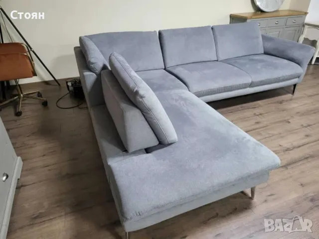 ПРОМОЦИЯ!!! Сив ъглов диван от плат "ZE-EM22011", снимка 5 - Дивани и мека мебел - 48307441