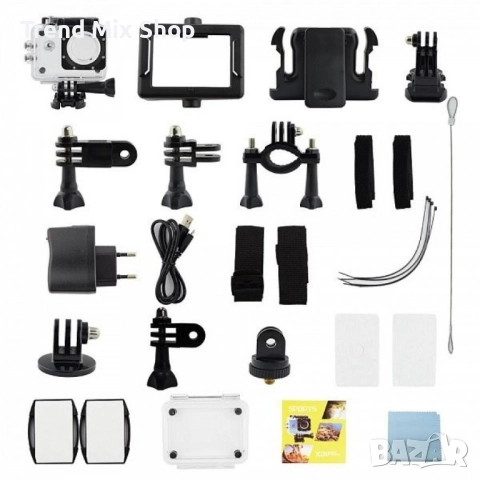 Водоустойчива спортна екшън камера 4K Ultra HD , снимка 13 - Камери - 51527616