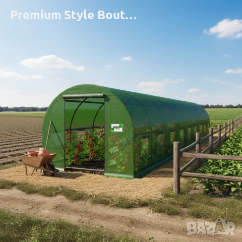 Голяма оранжерия - идеална вентилация и здрава конструкция