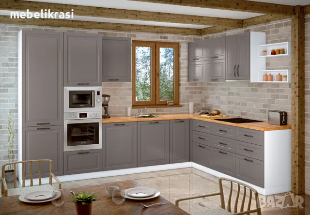 Ъглова кухня Винтидж 340/240 в три цвята!, снимка 2 - Кухни - 48675595