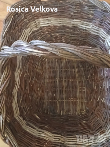 Голяма ръчно плетена кошница , снимка 5 - Декорация за дома - 53868796