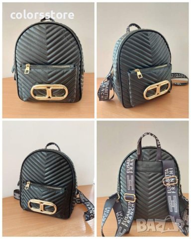 Луксозна Черна раница  Elizabetta Franchi  код SG114Q