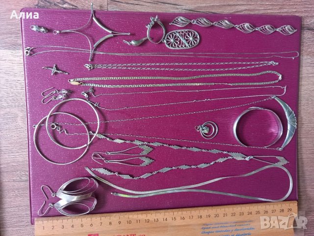 Сребърни бижута, снимка 2 - Бижутерийни комплекти - 33683470