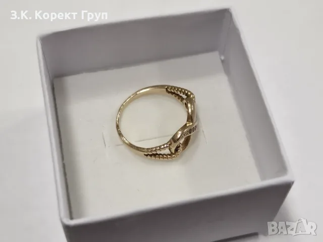 Дамски златен пръстен 14К 585 / 2,47 гр., снимка 6 - Пръстени - 55782608