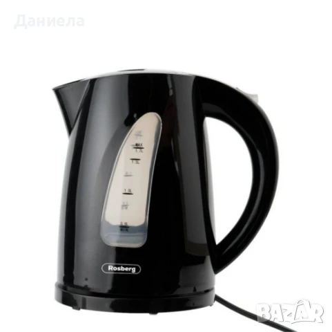 Електрическа кана Rosberg, 2200W, 1.7л., 2 ГОДИНИ ГАРАНЦИЯ, снимка 5 - Други стоки за дома - 50561061