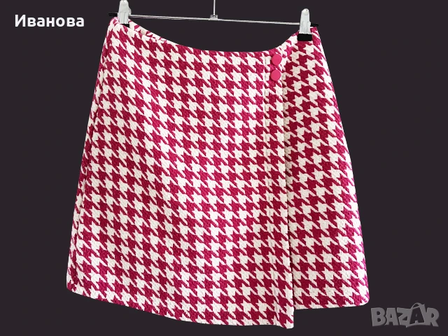 Поличка карирана. Каре фуксия и син цвят, снимка 3 - Поли - 50433841