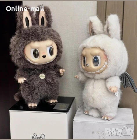 Голямо Лабубу Zimomo, Бяло/Кафяво, Labubu Zimomo 38см, снимка 8 - Други - 51137497