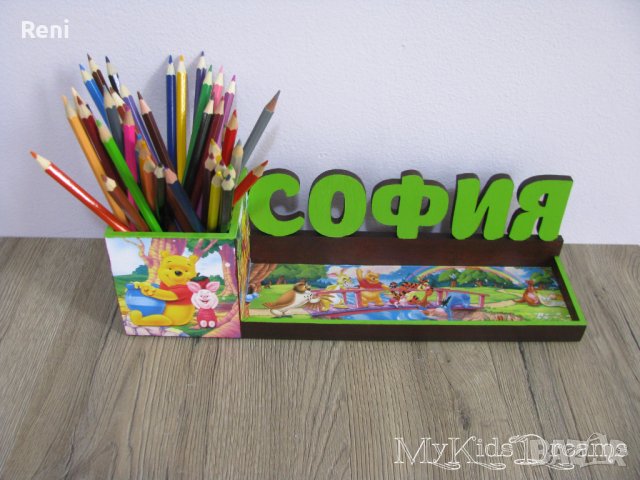 Дървен моливник за момиче., снимка 5 - Други - 39736144