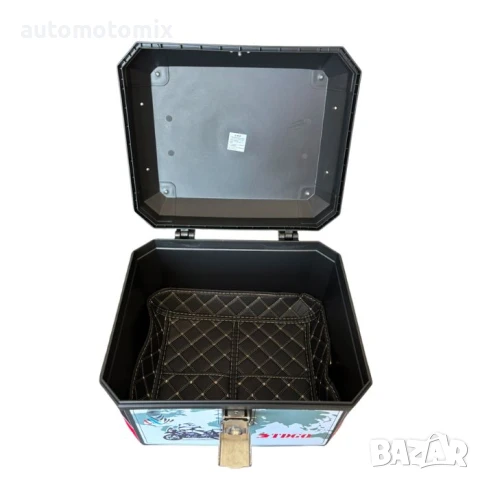 Куфар за мотор 45л.,Кутия за задната част на мотор, цветен - 721407, снимка 4 - Аксесоари и консумативи - 50938163