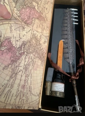 Ретро КАЛИГРАФСКИ комплект* Писалка с перо и мастило* Оригинална опаковка, снимка 5 - Антикварни и старинни предмети - 50493898