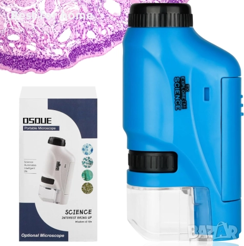 Мини микроскоп OSDUE за деца с LED светлина, асферична система от лещи, снимка 8 - Образователни игри - 51822608
