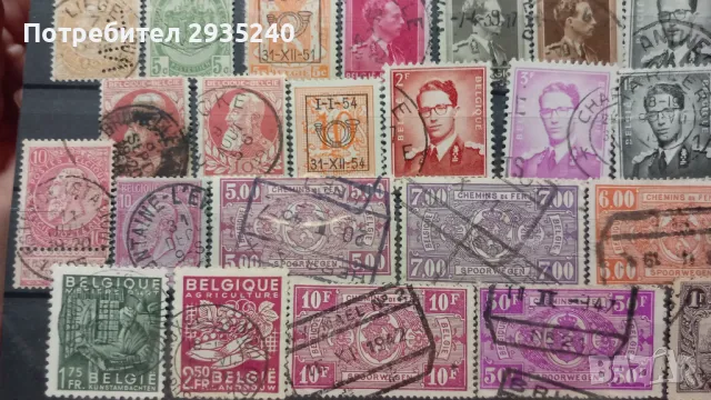 Марки Белгия - стари, снимка 5 - Филателия - 49010362