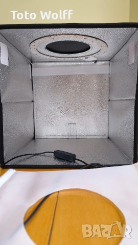Фото кутия за продуктова фотография 25x25x25см с вградено осветление, снимка 7 - Светкавици, студийно осветление - 53223783