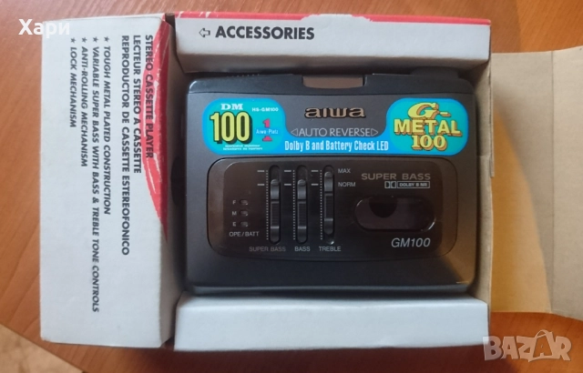 Wolkmen /уолкмен касетен плейер/ AIWA HS-GM 100, снимка 4 - Декове - 51800662