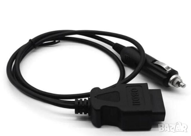 OBDII OBD2 16PIN Женско Конектор Автомобилна Запалка Адаптер 12V DC Кабел Авто Диагностика Преходник, снимка 4 - Навигация за кола - 41318221