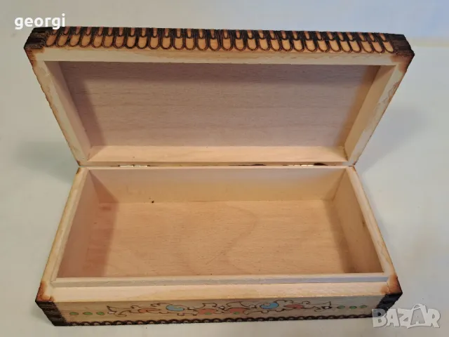 дървена кутия за бижута сувенир от соца 21/6, снимка 3 - Декорация за дома - 49972288