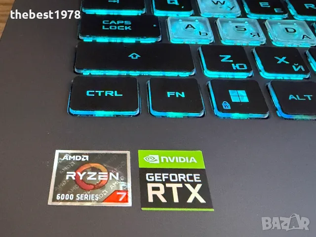 165Hz Asus ROG Strix G15`Ryzen 7-6800H/16GB DDR5/512GB NVMe/RTX 3060/QHD 2560x1440/Бат 8ч, снимка 2 - Лаптопи за игри - 55746418