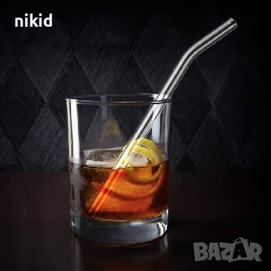 Стъклени сламки Коктейлна стъклена сламка , снимка 2 - Други - 42200903