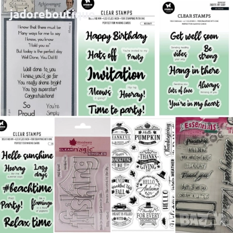 Силиконови печати Думи/ Пожелания различни видове скрапбук картички албуми декорация, снимка 2 - Други - 47987105