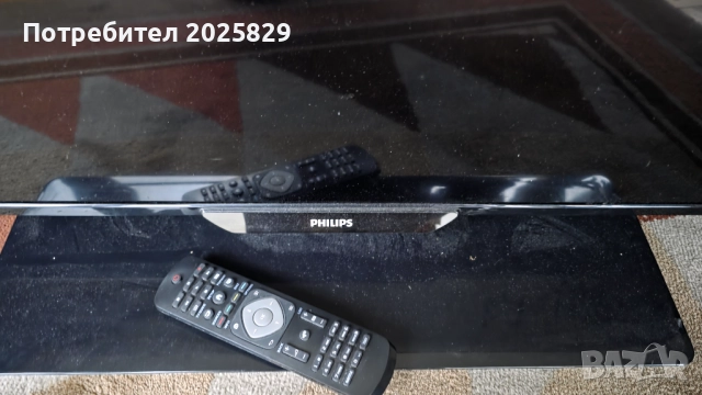 Телевизор Филипс с дистанционно,за ремонт или части,30лв