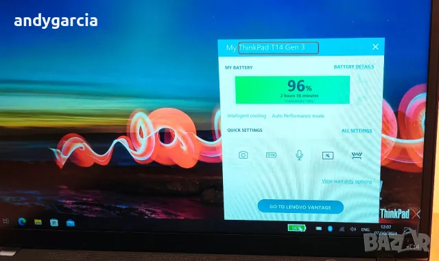  Lenovo ThinkPad T14 Gen 3 Touch Screen/Intel Core i5-1235U/16GB RAM/256GB SSD NVMe/14’ Full HD+ IPS, снимка 13 - Лаптопи за работа - 47494412