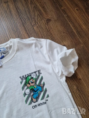 Страхотна мъжка тениска OFF WHITE & MARIO размер S M L XL , снимка 4 - Тениски - 50792263