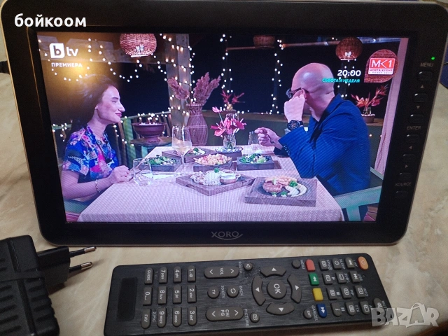 Портативен телевизор XORO с Т2 тунер , снимка 3 - Телевизори - 53611676