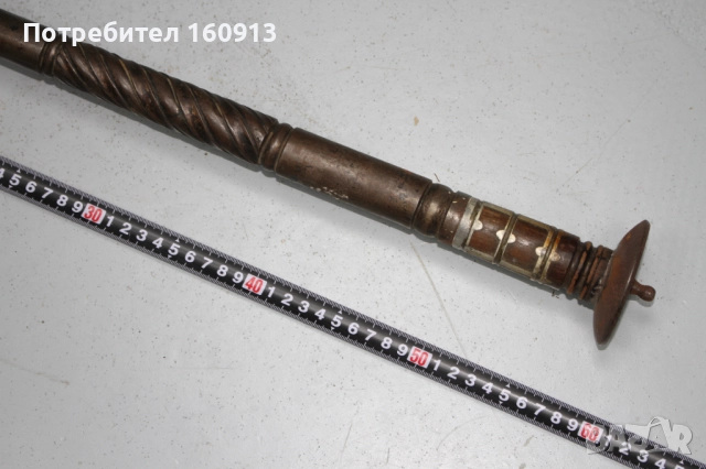 Оригинален Старинен Османски Азиатски Боен Буздоган . , снимка 14 - Антикварни и старинни предмети - 51443200