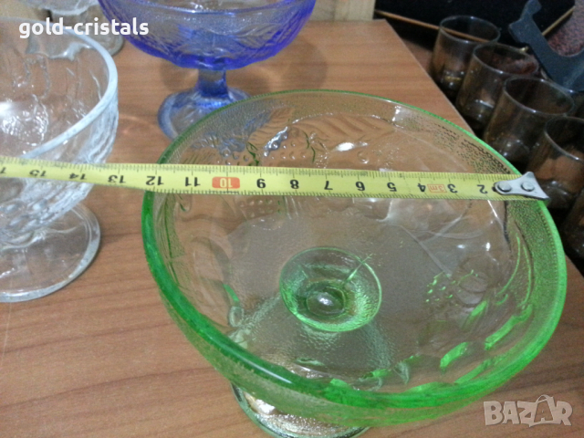 Стъклени чаши купи, снимка 7 - Антикварни и старинни предмети - 36223005