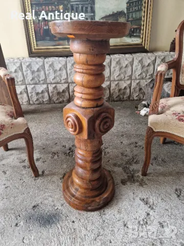 Продавам много стара антикварна английска дървена колона , снимка 4 - Антикварни и старинни предмети - 48473519