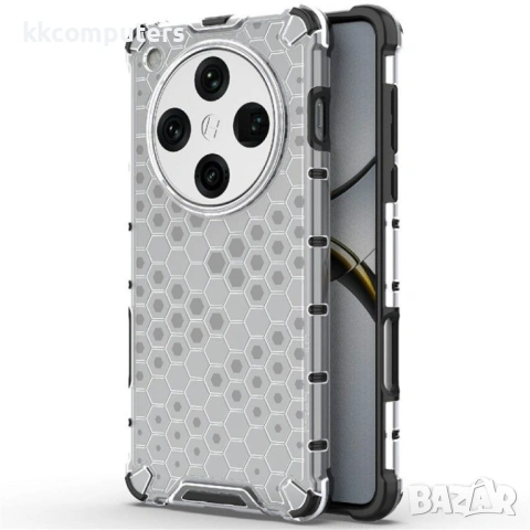 Oppo Find X8 Pro 5G Силиконов Калъф Honeycomb TPU и Протектор, снимка 5 - Калъфи, кейсове - 53022215