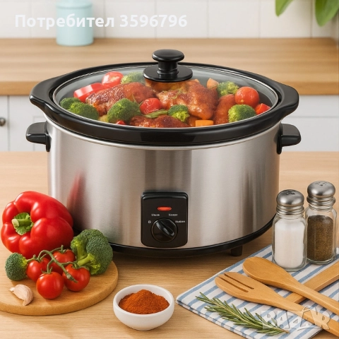  Представяме ти Slow Cooker тенджера Royalty Line SLC1012/SLC1013 – твоят нов кухненски помощник! 💪 , снимка 1