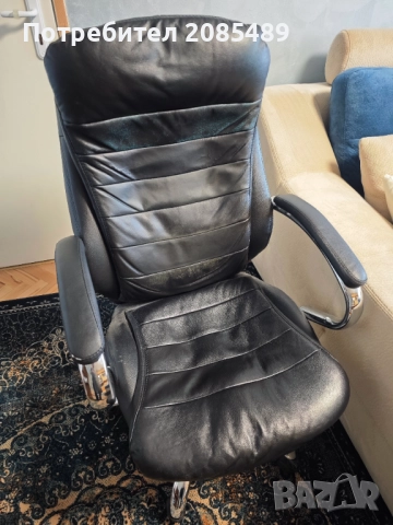 Кожен офис стол с механизъм мултиблок