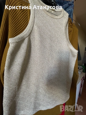 👚 Рипс потник с лъскави нишки, снимка 7 - Потници - 53056374