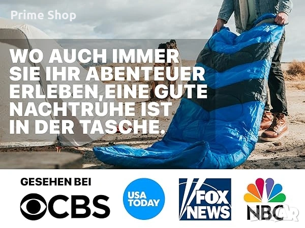 Спален чувал MalloMe, 3-сезонен, водоустойчив, до 183см, снимка 14 - Надуваеми легла - 53753579