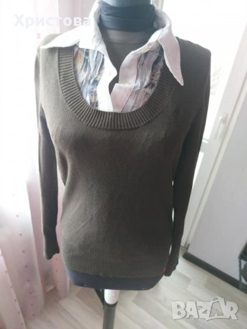 Блуза/пуловер в тъмнозелено EDC - 10,00лв., снимка 4 - Блузи с дълъг ръкав и пуловери - 28322137