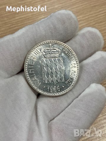 10 франка 1966 г, Княжество Монако - сребърна монета