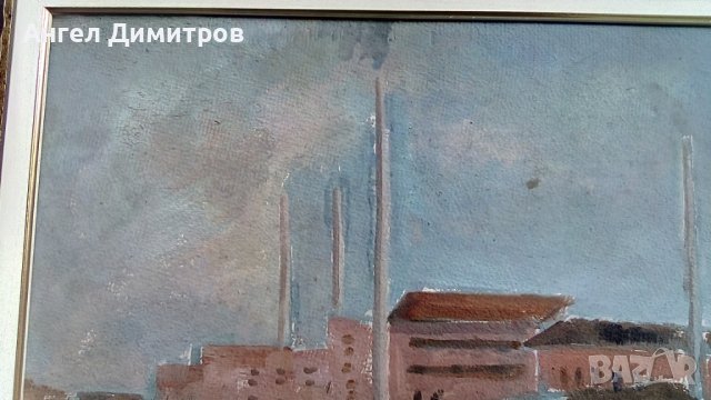 Георги Божилов Слона 1961 г маслена картина , снимка 3 - Картини - 41551078