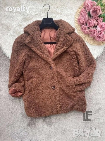 Пухкаво Палто LFS Cozy Winter Brown 9998, снимка 2 - Палта, манта - 52837842