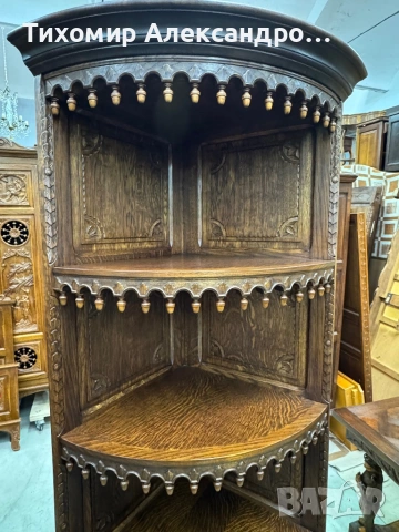 Ъглов шкаф от дъбов масив, снимка 6 - Шкафове - 53558207