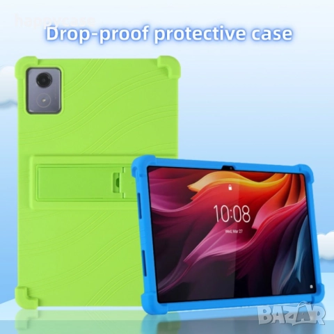 Lenovo Idea Tab 11.0" 2025 / Удароустойчив силиконов кейс гръб калъф със стойка, снимка 2 - Таблети - 52655680